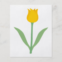 Yellow Tulip Flower. Custom Flyer