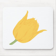 yellow tulip flower mouse pads