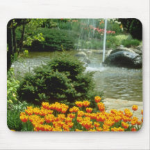 yellow Tulip Garden flowers Mouse Pad