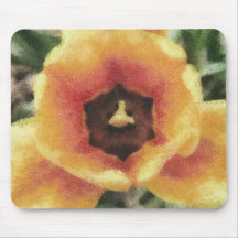 Yellow tulip mouse pads