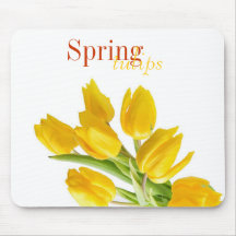 Yellow Tulip Mousepads