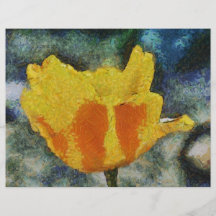 Yellow tulip painting personalised flyer