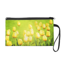 Yellow Tulip Wallet Wristlets