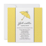 Yellow Umbrella Bridal Shower Invitation