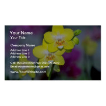 yellow Vanda flowers Business Card