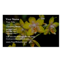 yellow Vanda flowers Business Cards