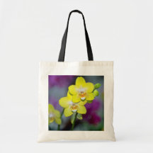 yellow Vanda flowers Canvas Bags