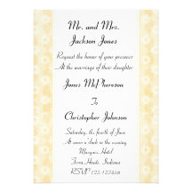 Yellow Wedding Invitation
