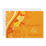 Yellow Wedding Roses Orange invitations