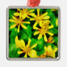 Yellow Wildflowers Christmas Ornament