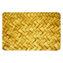 Yellow woven straw texture flexible magnets