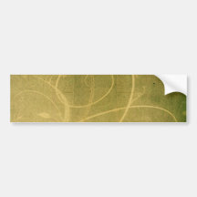 Yellowish Green GRUNGE SWIRLS DIRTY BACKGROUNDS W Bumper Sticker