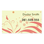 yellowpinkpattern, Doctor Smith, 281-555-555 business cards