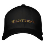 Yellowstone Emoticon Ball Cap - BLK embroidered hats