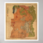 Yellowstone Park Map 1878 Print