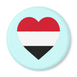 Yemen Flag Heart magnets