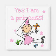 Yes I am a Princess Refrigerator Magnets