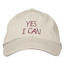 Yes I Can Affirmation Embroidered Cap Embroidered Baseball Cap