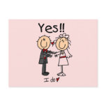 YES I Do Bride and Groom T-shirts and Gifts postcards