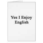 Yes I Enjoy English Cards