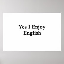 Yes I Enjoy English Posters