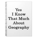 Yes I Know That Much About Geography Spiral Notebook
