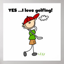 Yes I Love Golfing Posters
