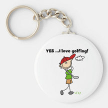 YES I Love Golfing Tshirts and Gifts Key Chains