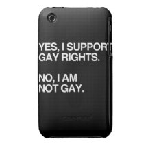 YES, I SUPPORT GAY RIGHTS iPhone 3 COVERS