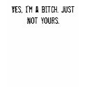 Yes, I'm a bitch. Just not yours. t-shirts