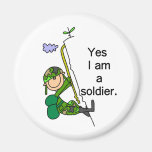 Yes I'm a Soldier Refrigerator Magnet