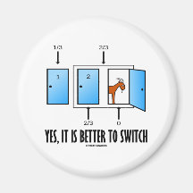 Yes, It Is Better To Switch (Three Doors One Goat) Refrigerator Magnets