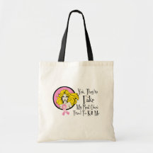 Yes They Are Fake Breast Cancer Survivor Tote Bags