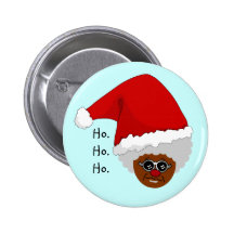 Yes, Virginia, There is a Black Santa Claus Pinback Button