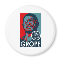 Yes We Cain Grope Refrigerator Magnets