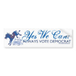 Yes We Can Blue Donkey Kick Bumper Sticker  bumper stickers