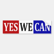 Yes We Can Bumper Sticker