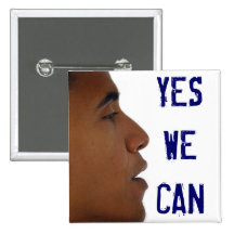 Yes We Can Button w/ Obama Profile