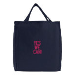 YES WE CAN! embroidered bags