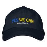 "YES WE CAN" United States Dark Embroidery Cap embroidered hats