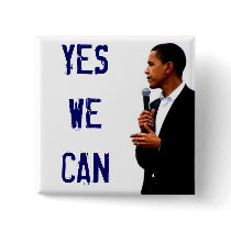Yes We Can w/ Obama Picture Button