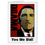 Yes We Did! Barack Obama Card