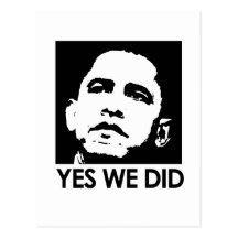 "Yes we did" Postcard