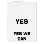 YES, YES WE CAN cards