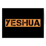 Yeshua tampon Orange fond noir cards