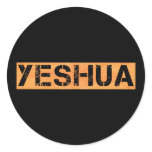 Yeshua tampon Orange fond noir stickers