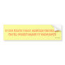 Yesterday Bumper Sticker