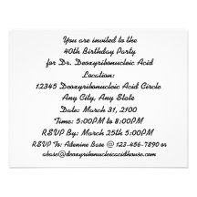 Yet Another Year Older ... (DNA Geek Birthday) Invitation