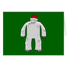Yeti Claus Greeting Card