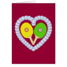 YG Ping Pong Flower Heart Greeting Cards